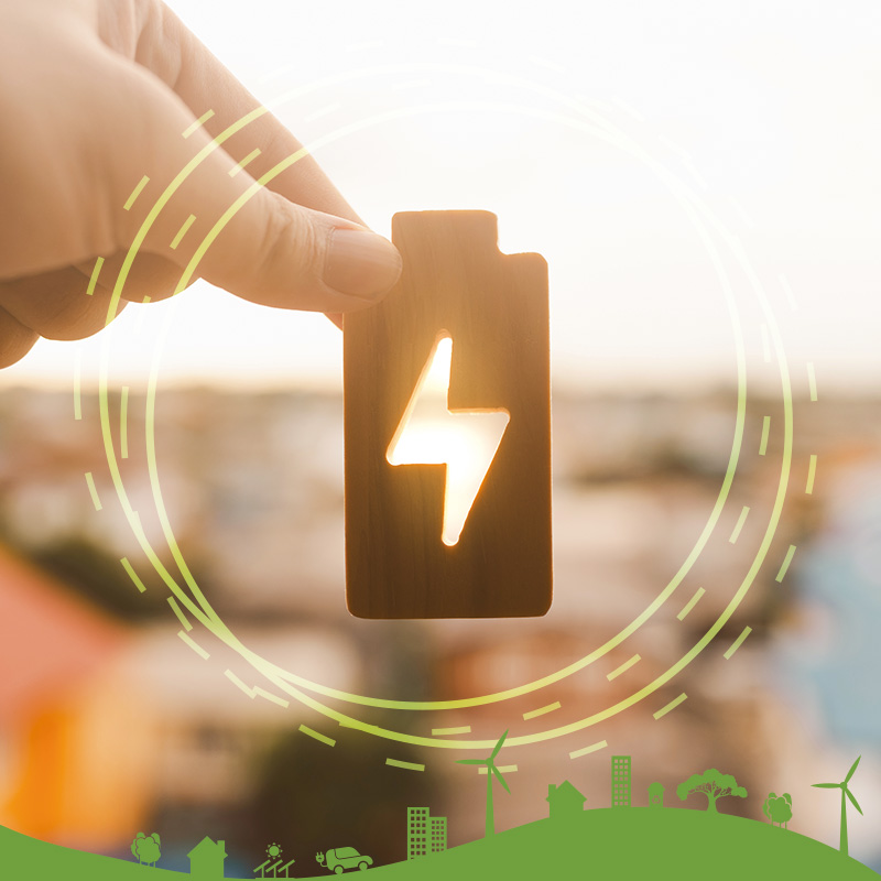 太陽光と蓄電池による地産地消モデルの構成図